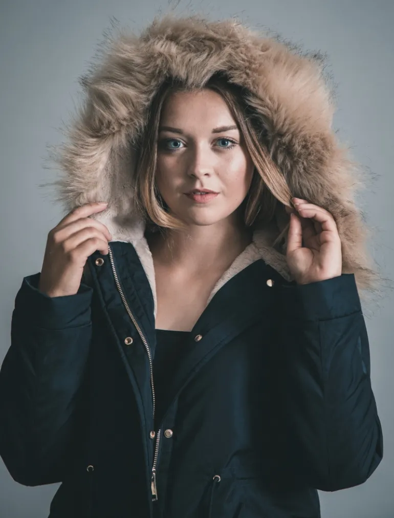 RINO & PELLE COATED TWILL ANORAK NAVY