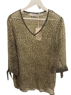 RINO & PELLE ITSKE CHIFFON BLOUSE LIME