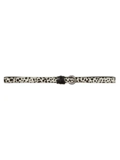 SANDWICH ANIMAL PRINT SKINNY LEATHER BELT