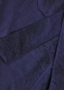 SANDWICH MIDI SUEDE DRESS/JACKET MIDNIGHT BLUE