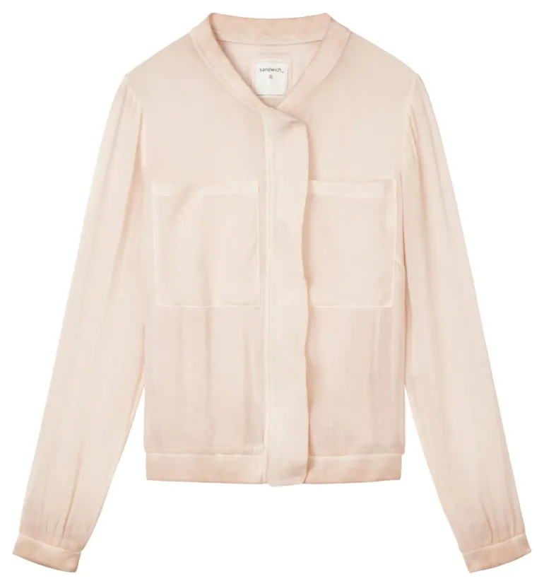 SANDWICH PALE PINK SHEER JACKET