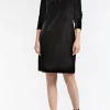 SANDWICH VELVET JERSEY MIDI DRESS