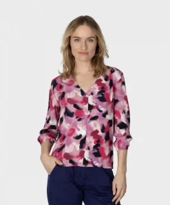 Sandwich Woven Blouse Foxglove
