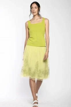 SIMCLAM LONG TULLE SKIRT KIWI