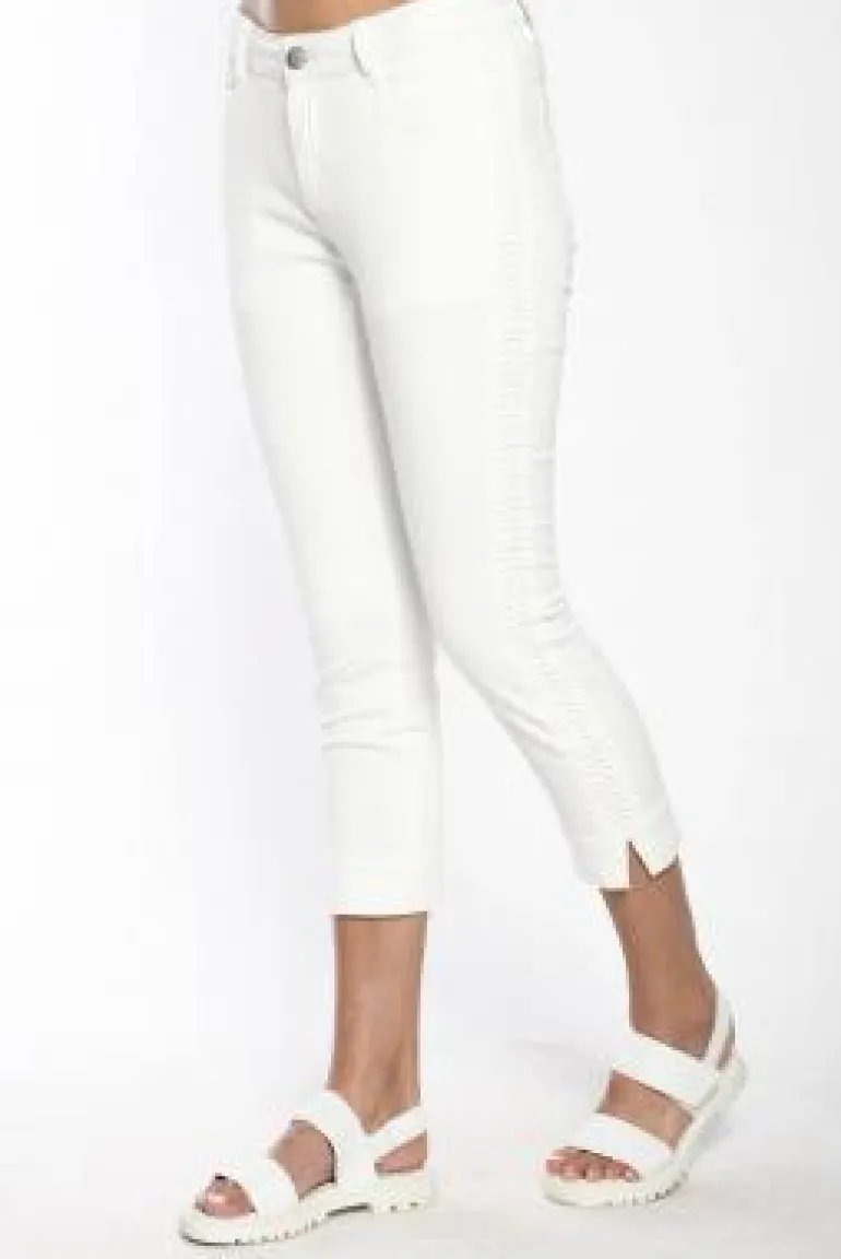 SIMCLAN 5 POCKET CROPPED JEANS WHITE