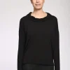 SIMCLAN BLACK SHIRT WITH OVERCUT SHOULDERS