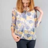 Simclan Dot Print Blouse Blue