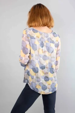 Simclan Dot Print Blouse Blue