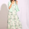 Simclan Printed Maxi Dress Lagoon