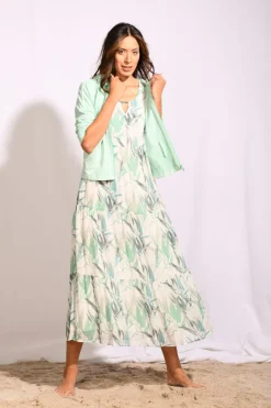 Simclan Printed Maxi Dress Lagoon
