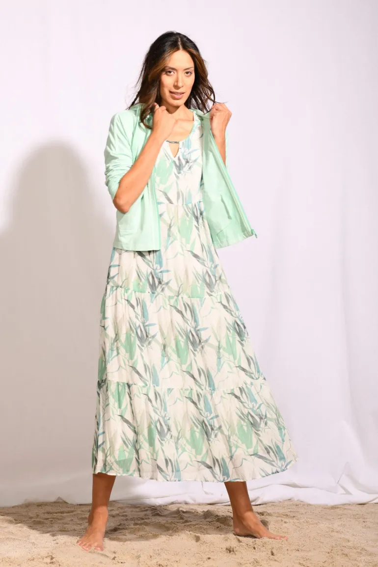 Simclan Printed Maxi Dress Lagoon