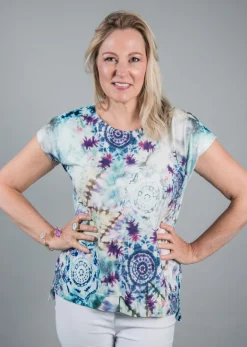 SIMCLAN TIE-DAY TOP BLUE