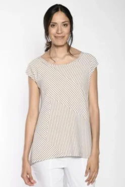 SIMCLAN TUNIC STRIPED LIGHT OLIVE