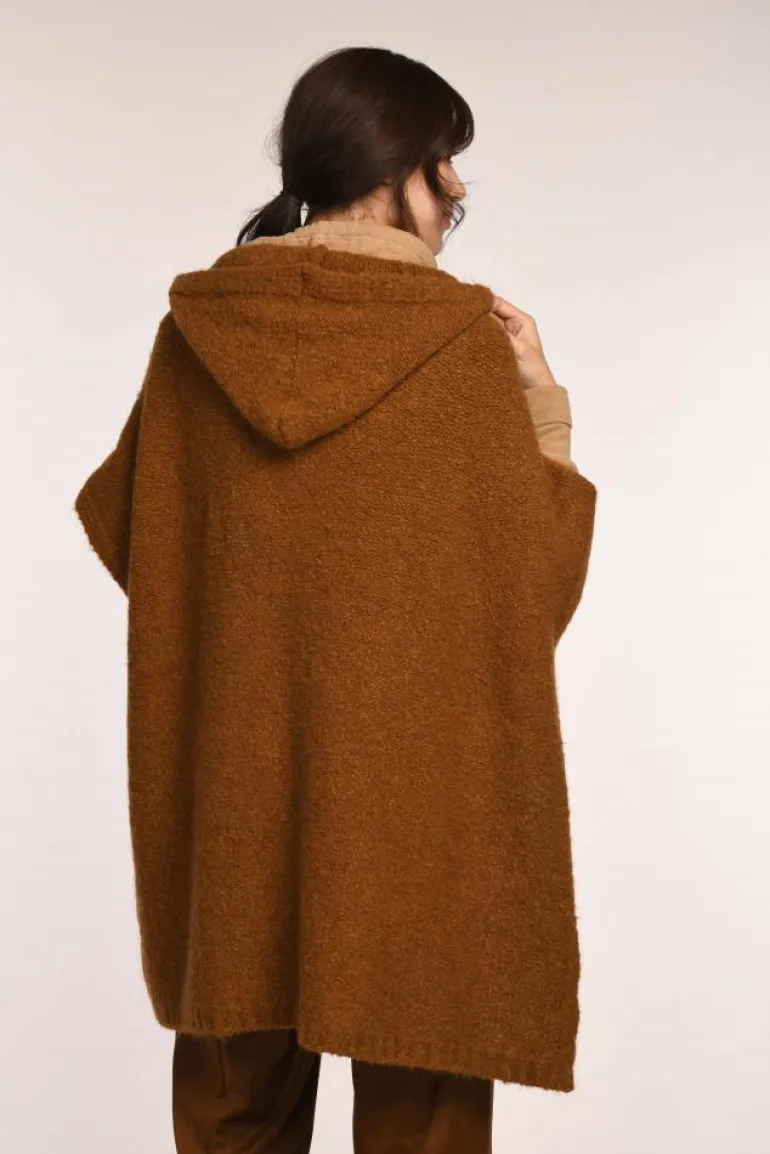 Simclan Wool Poncho Maroon