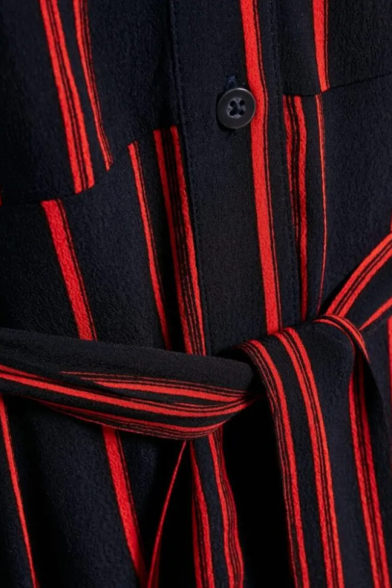 SOAKED HALIMA STRIPEY SHIRT DRESS NIGHT SKY