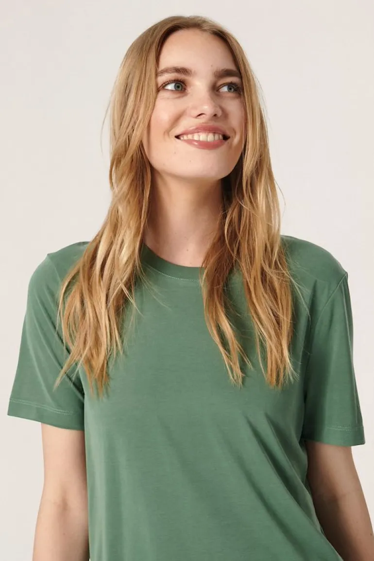 Soaked in Luxury Columbine Loose Fit Tee Dark Ivy