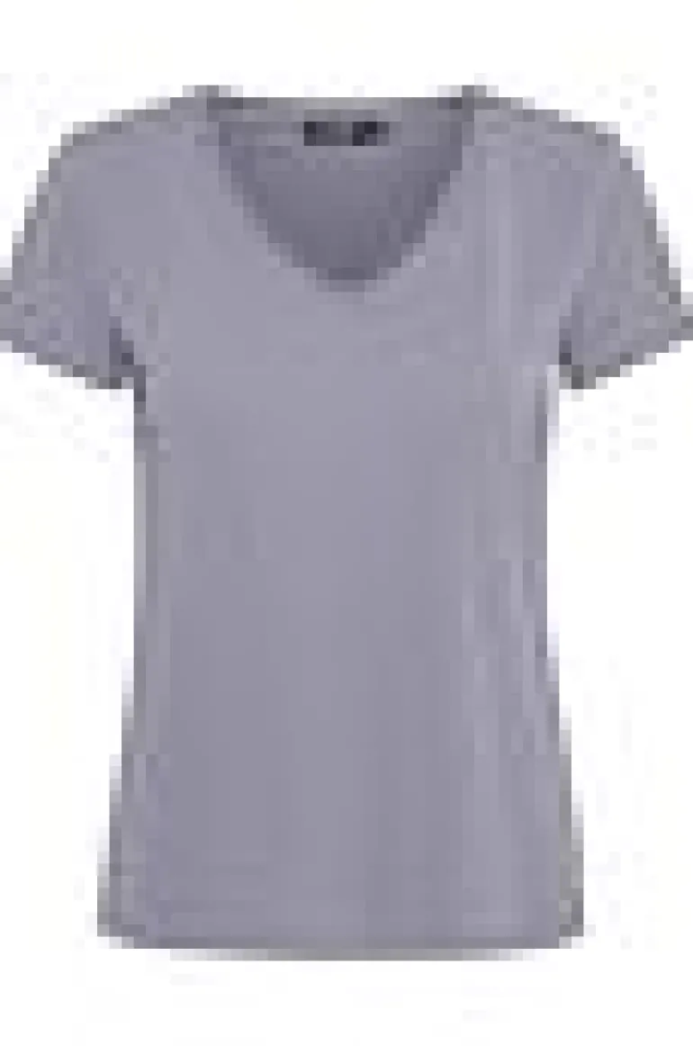 Soaked in Luxury Columbine V Neck Top Blue Granite