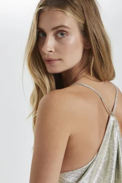 SOAKED IN LUXURY KAMALA TOP SILVER