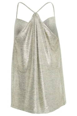 SOAKED IN LUXURY KAMALA TOP SILVER