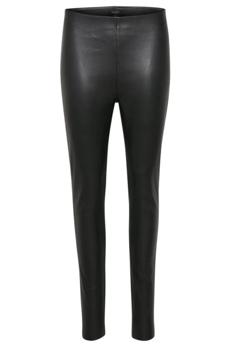 SOAKED IN LUXURY KAYLEE PLEATHER LEGGINGS BLACK