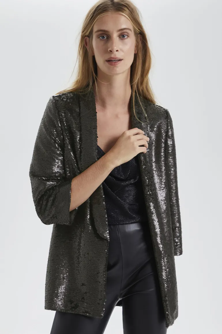 SOAKED IN LUXURY LALUNE SHIRLEY BLAZER BLACK