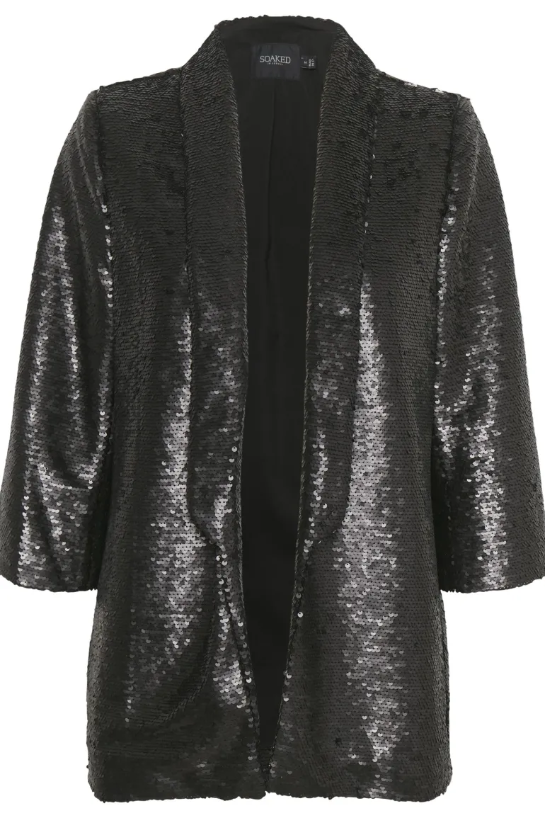 SOAKED IN LUXURY LALUNE SHIRLEY BLAZER BLACK
