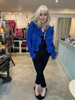 Thanny Short Plissé Jacket Royal Blue