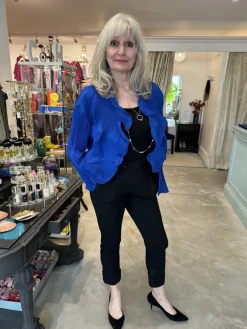 Thanny Short Plissé Jacket Royal Blue