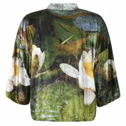VELVET REVERSIBLE KIMONO - WATERLILY