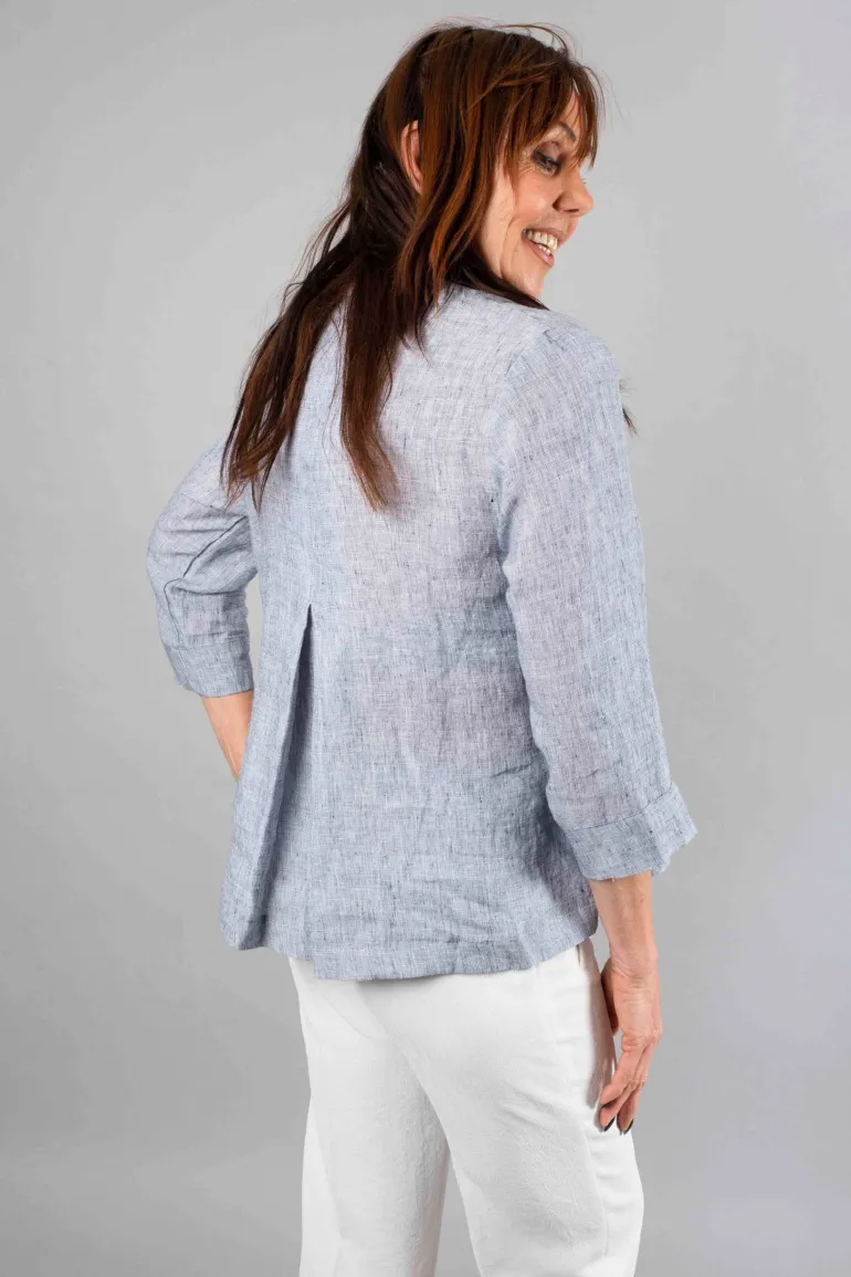 Vetono Short Jacket Blue Melange