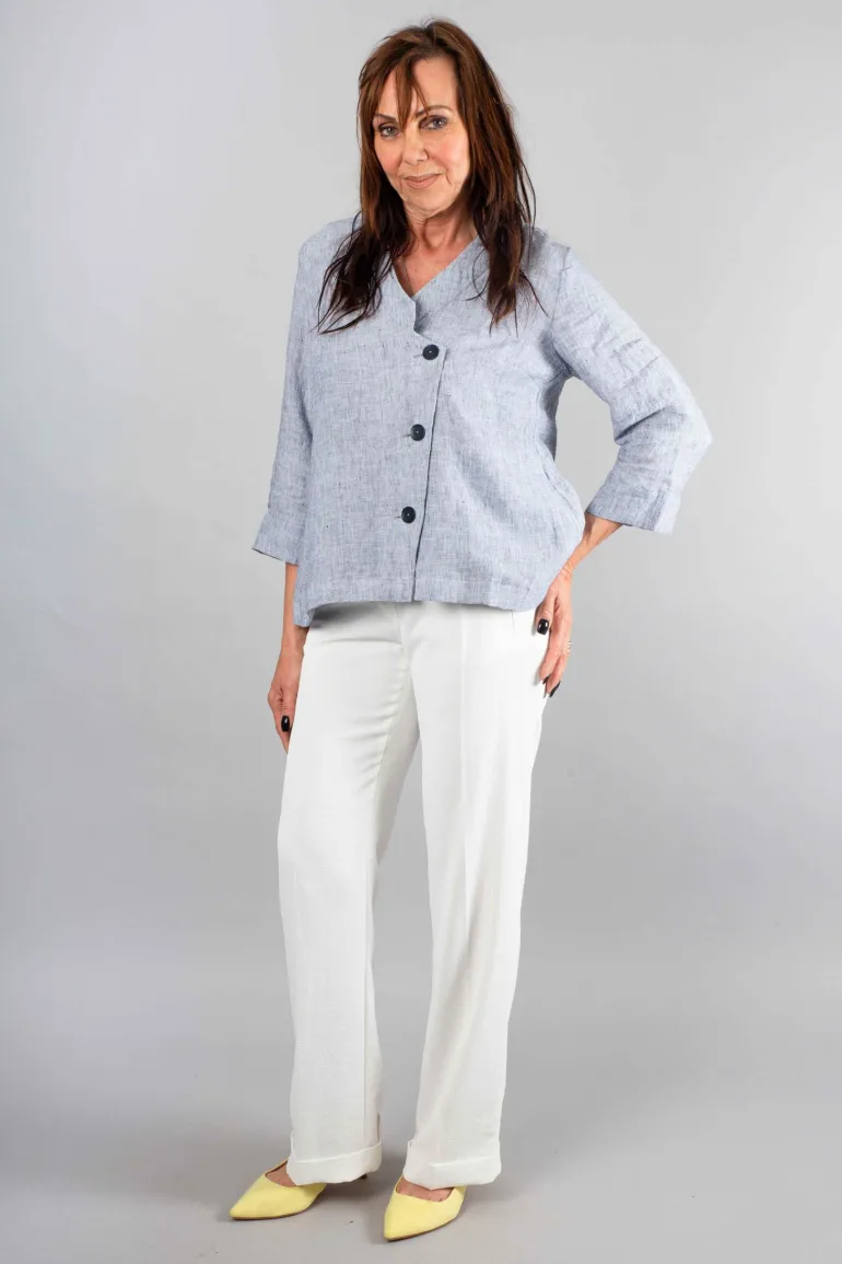 Vetono Short Jacket Blue Melange