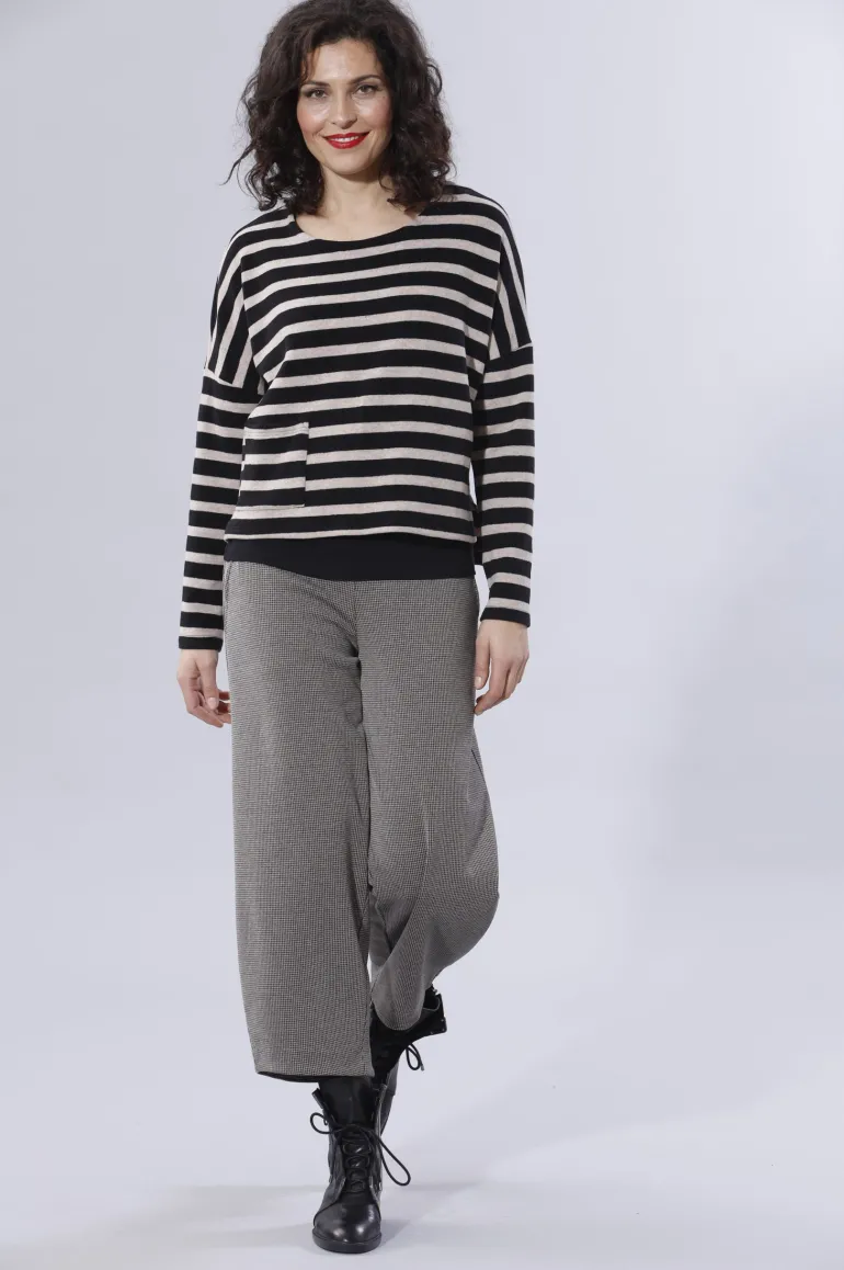 VETONO STRIPED JUMPER WITH POCKETS