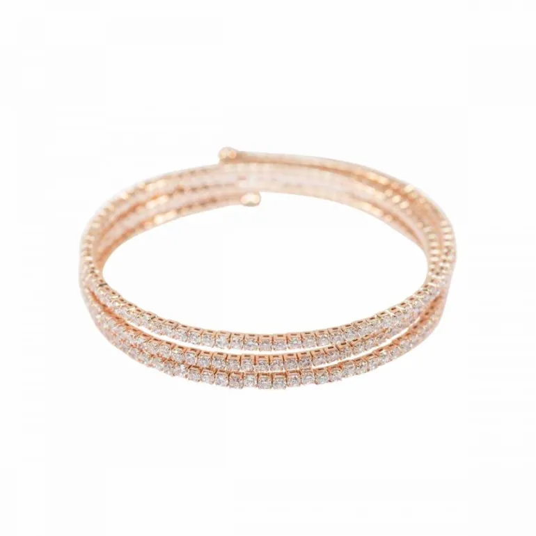 WINDING SPARKLY BANGLE ROSE GOLD