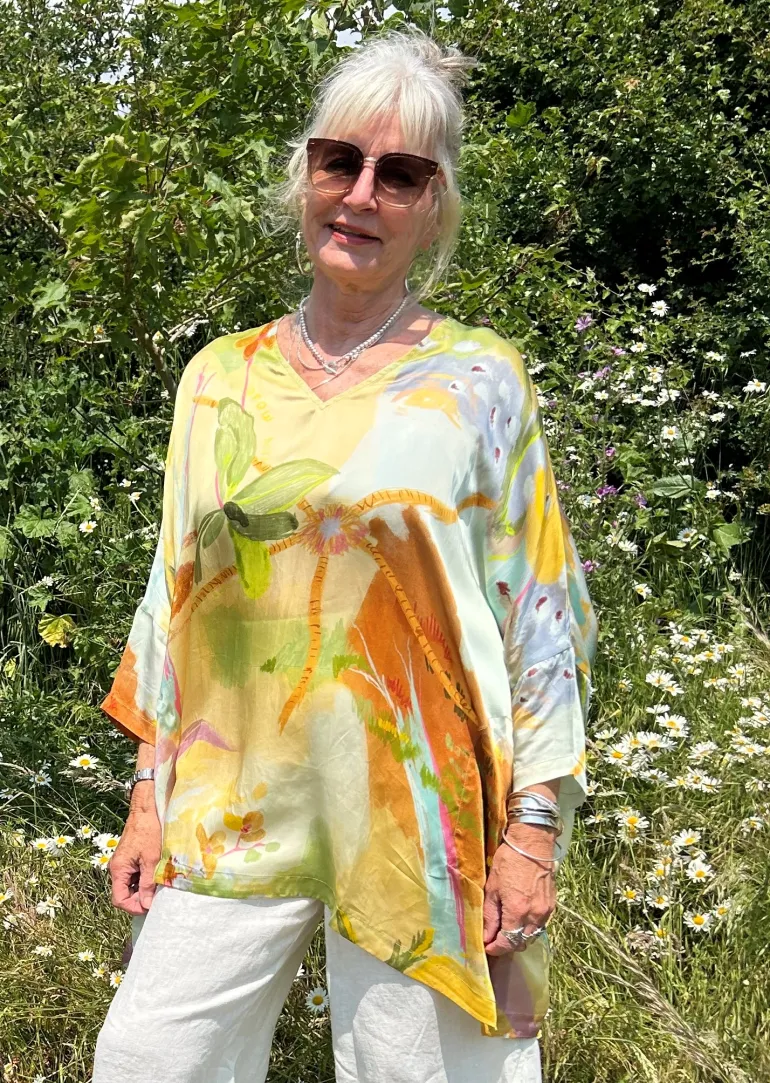 Yavi Abstract Floral Tunic